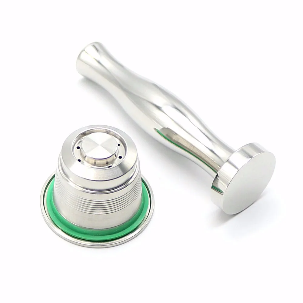 Delaman C/ápsula Reutilizable Recargable del Caf/é del Acero Inoxidable de Compatible para la M/áquina del Caf/é del Nespresso