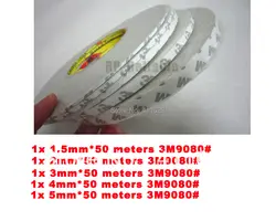 Смешанные 5 рулонов (1.5 мм/2 мм/3 мм/4 мм/5 мм) * 50 м 3 м оригинальный две стороны клей Клейкие ленты для телефона Планшеты Рамки ЖК-дисплей