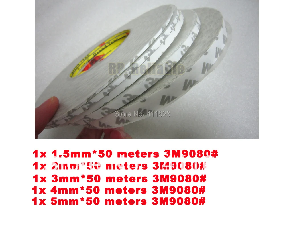 

Mixed 5 rolls (1.5mm/2mm/3mm/4mm/5mm)* 50M 3M Original Two Sides Adhesive Tape for Phone Tablet Frame LCD Touch Screen Display