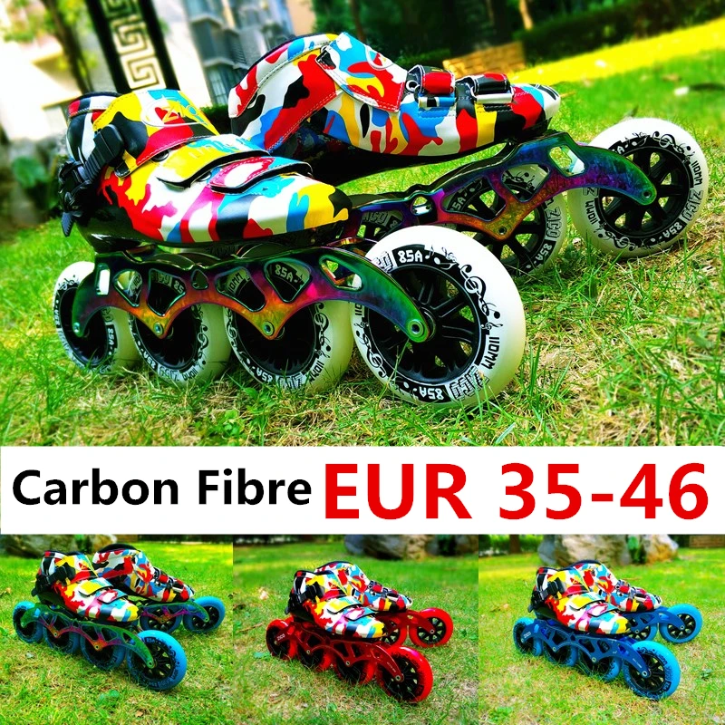 

Track indoor / outdoor Professional Racing Inline Speed Skates Shoes 85A 4X110mm PU Wheel 7000 Aluminium Alloy for PS