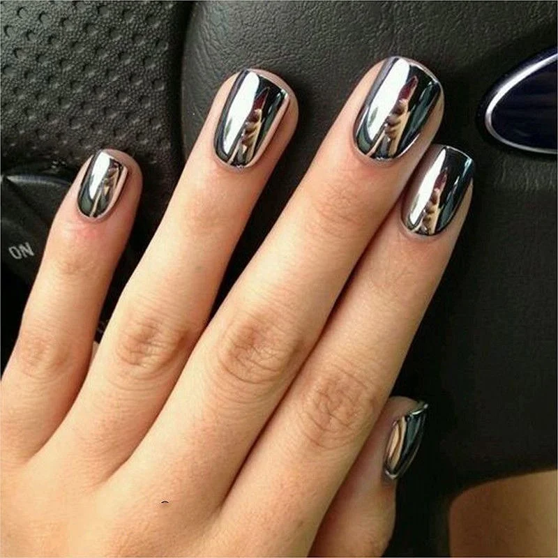 2pcs Nail Gel Polish Silver Color Mirror Chrome Effect Varnish Getsubject Aeproduct