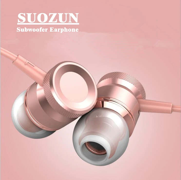 

SUOZUN In-Ear Earphone Headset In-line Control Magnetic Clarity Stereo Sound With Mic Earphones For iPhone Mobile Phone MP3 MP4