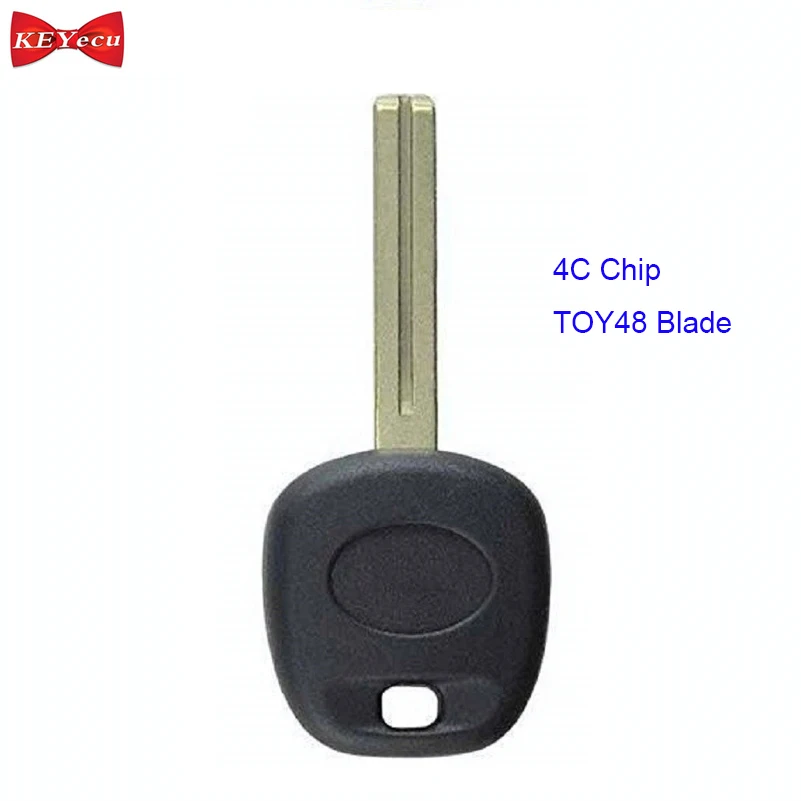 

KEYECU for Lexus GS300 LX470 ES300 RX300 Transponder Car Key 4C Chip with Uncut TOY48 Blade