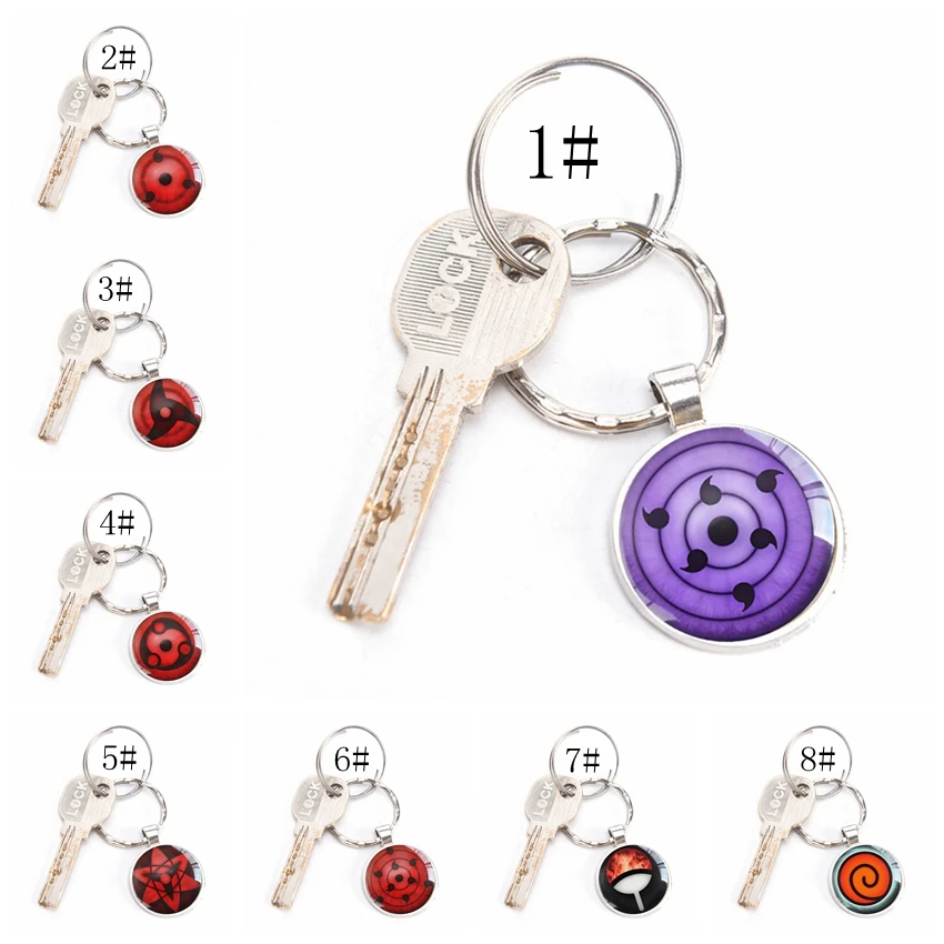 

Rinnegan Eyes Naruto Key Ring Sharingan Eye Key Chain Uchiha Uzumaki Clan Logo Anime Pendant Cosplay Lover Gift