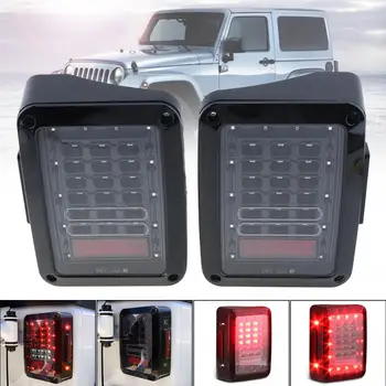 

1 Pair Car LED Tail Lights for 2007-2017 Jeep Wrangler Auto Brake Reverse Light Rear Back Up Lights Daytime Running Lamps DRL
