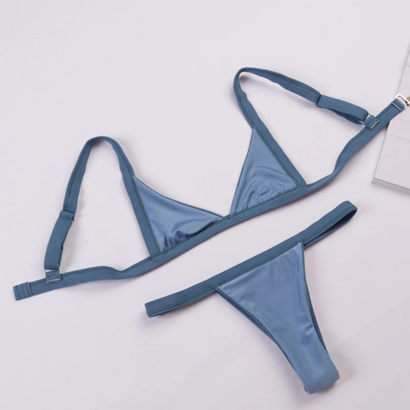 Micro G-string Bikini Set Mini Biquini Two Piece T Back Swimsuit ...