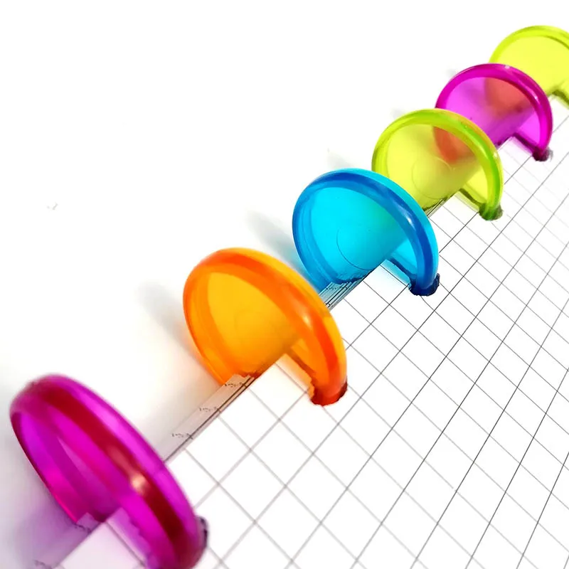 Material da Escola de Escritório Pces Plástico Solto Folha Notebook Anel 18mm 20mm Diâmetro Interno Livro Encadernação Anéis Colorido Redondo 100 8 18mm 20mm diâmetro interno livro encadernação anéis