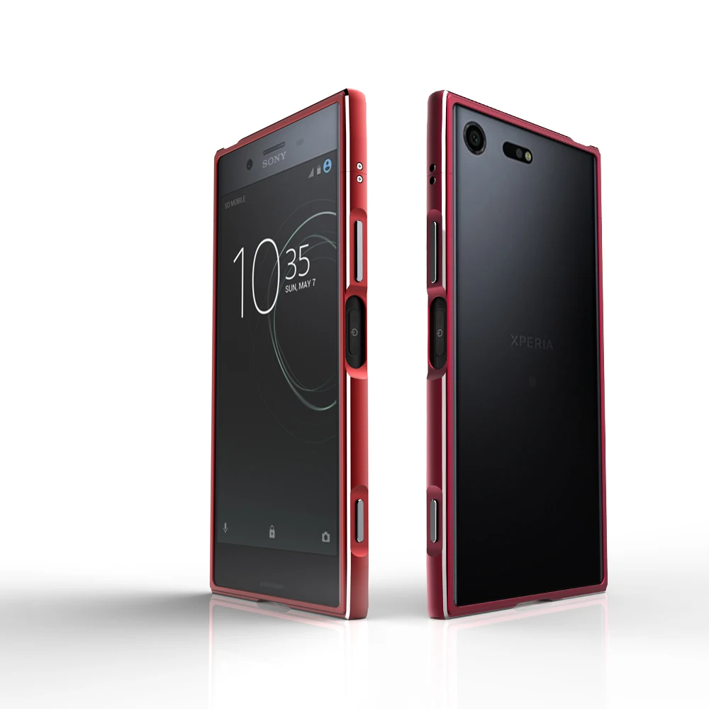 Роскошный чехол CELFONE Metel для sony Xperia XZ Premium Bumper E5563, оригинальная алюминиевая металлическая рамка для sony XZ Premium XZP 5,5, чехол - Цвет: Red with silver