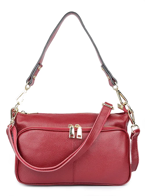 COMFROSKIN Премиум натуральная кожа женские сумки через плечо брендовые дизайнерские женские минималистичные сумки Горячая Распродажа - Цвет: Wine Red