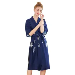 Новый стиль Печать Женская сексуальный район короткий халат невесты свадебное кимоно Банный халат пижамы рубашки M, L, XL