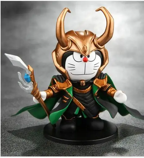 Аниме экшн фигурки Doraemon cosplay loki коллекционные игрушки для рождественского подарка Бесплатная доставка в
