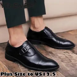 Плюс Размеры брендовые Мужские модельные туфли Для мужчин британский деловой официальный офисный обувь Для мужчин Повседневное Туфли с