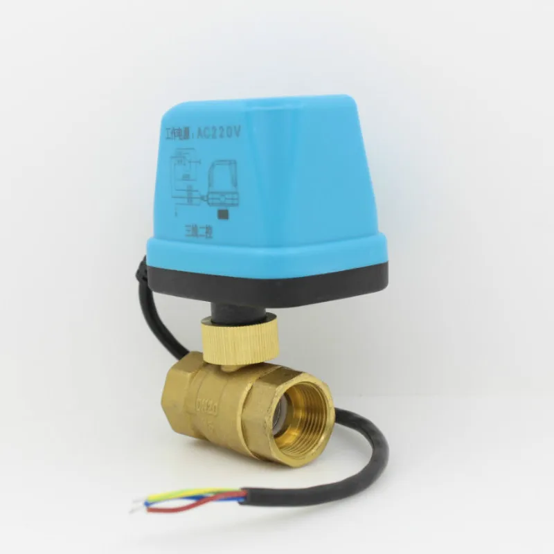 AC220V Электрический шаровой кран из латуни моторизованный шаровой клапан тип коммутатора двусторонний клапан DN15 DN20 DN25 DN32 DN40 DN50