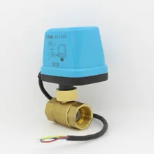 AC220V Электрический шаровой кран из латуни моторизованный шаровой клапан тип коммутатора двусторонний клапан DN15 DN20 DN25 DN32 DN40 DN50