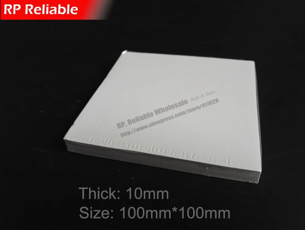 1pcs 10mm Thick, 100mm*100mm Soft Silicone Thermal Pads for Power