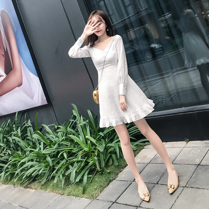 EAD Vintage Single Breasted Pleated Office Lady Shirt Dress Women Spring Sexy V Neck Ruffle Elegant Dresses Female Vestido EAD Vintage Single Breasted Pleated Office Lady Shirt Dress Women Spring Sexy V Neck Ruffle Elegant Dresses Female Vestido
