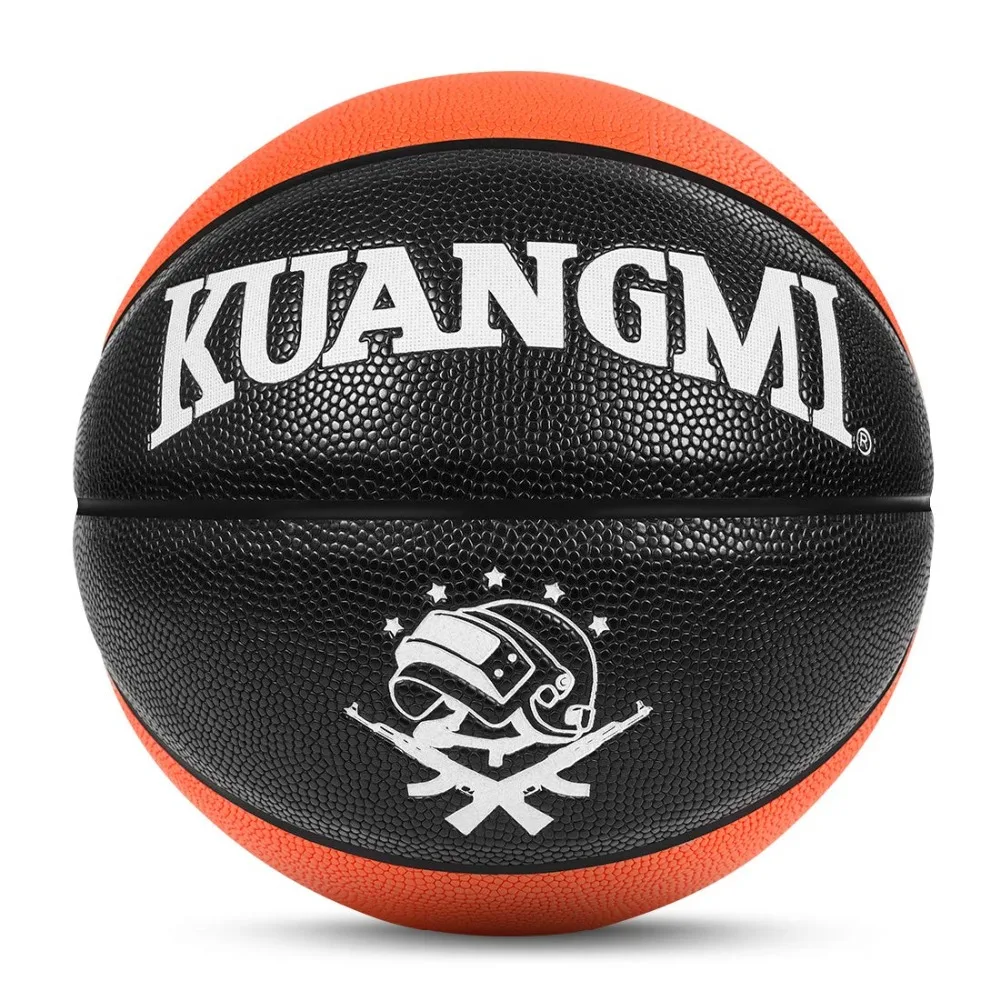 Kuangmi Размеры 5/6/7 баскетбольный мяч покрыта водоотталкивающим антискользящим материалом, без застежки, из искусственной кожи Баскетбол для детей Для мужчин Для женщин для дома и улицы