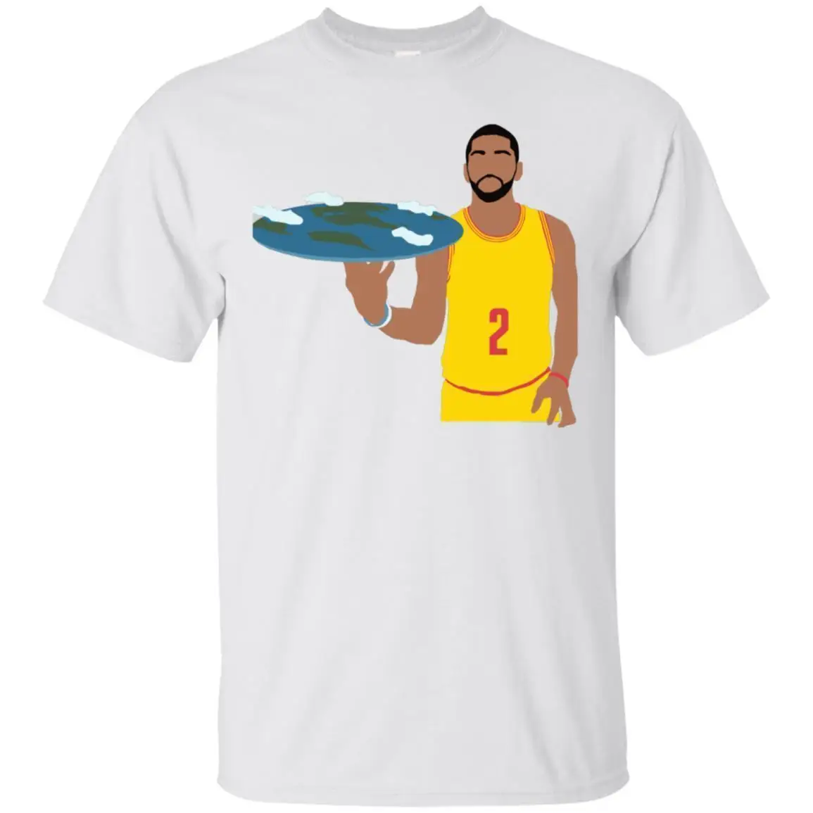 

Kyrie Irving Flat Earth Funny White T-Shirt S-3XLCool Casual pride t shirt men Unisex Fashion tshirt free shipping funny tops