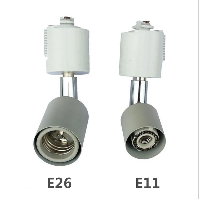 Светодиодный трек светильник база трековой лампы GU10 E11/E26/E27/E17 светильник база без светильник источник 2 цвета: черные и белые провода 3 провода 4 провода