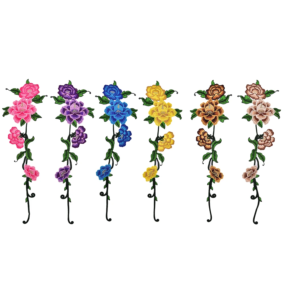 1PCS Flower Floral Embroidered Lace Neckline Collar Trim Neck Applique Clothes Dress Sewing Supplies Craft Classic Accessories