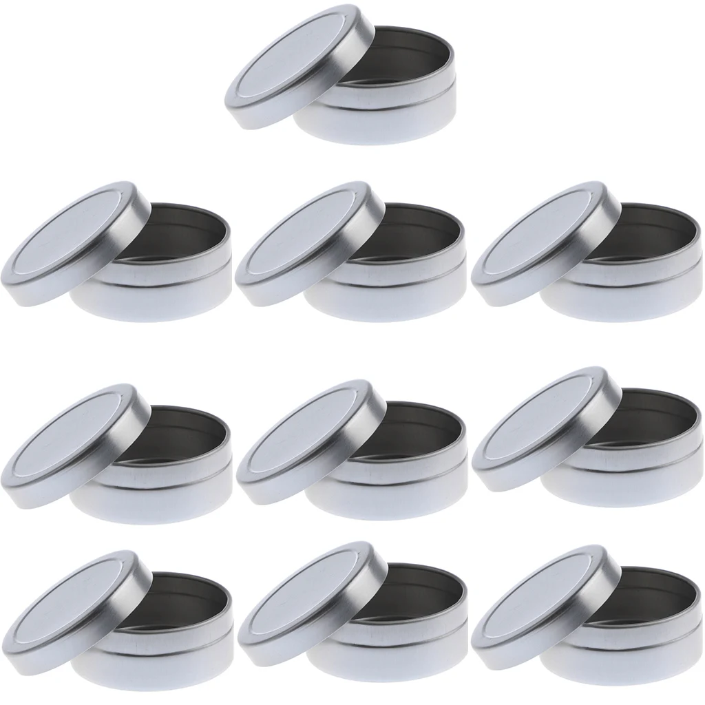 20pcs Cosmetic Empty Jar Cream Lip Balm Bottle Container Tin Case 10/20ml
