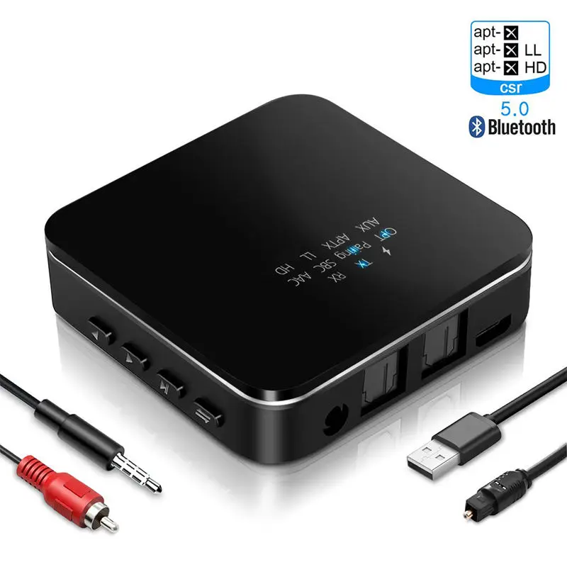 Csr8675 Bluetooth 5,0 приемник передатчик Aptx Hd беспроводной аудио адаптер низкая задержка 3,5 мм оптический адаптер для ТВ/дома/автомобиля