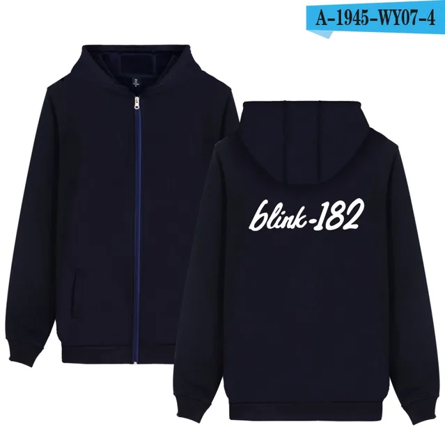 Punk Rock Band Blink 182 Logo Printed Sweatshirt Zipper ...