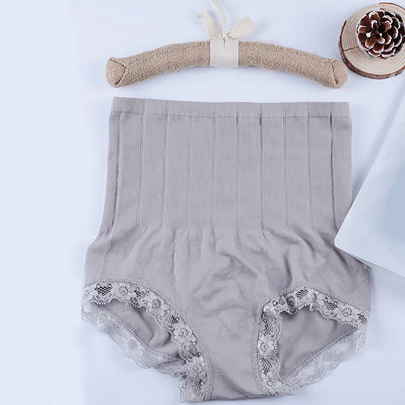 Solid color high waist body shaping abdomen pants lace side ladies briefs free shipping Solid color high waist body shaping abdomen pants lace side ladies briefs free shipping