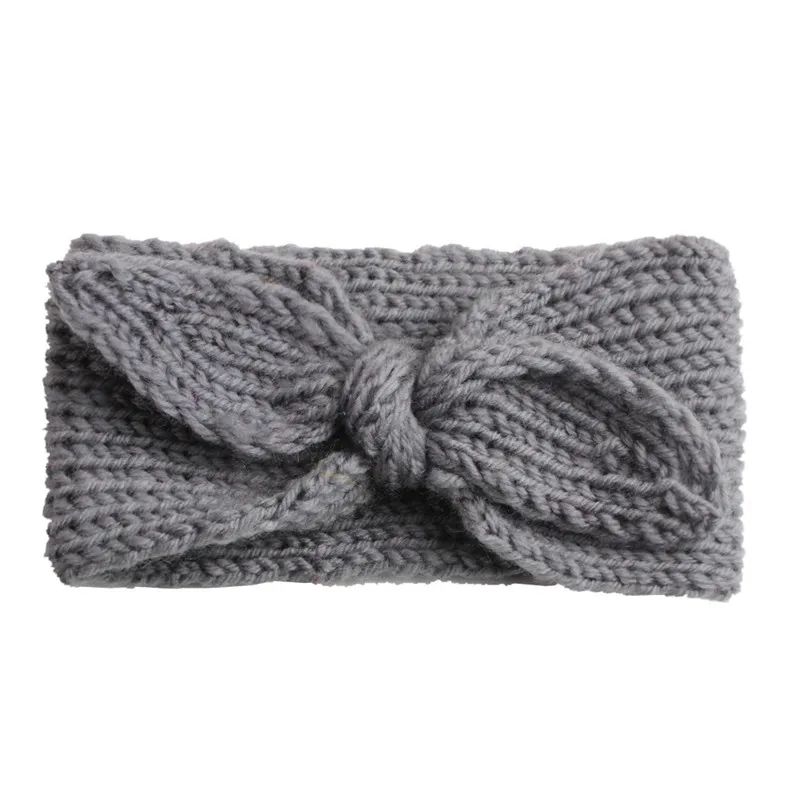 Headwear Baby girl headbands Baby Kids Girls Wool Rabbit Bow Ear Hairband Headband Turban Knot Head Wraps Bebes acessorios #4A31 (4)