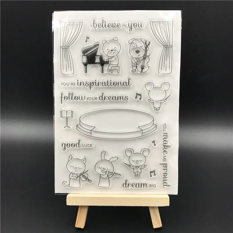 

Sweet Symphony Transparent Clear Silicone Stamp/Seal for DIY scrapbooking/photo album Decorative clear stamp sheets A521