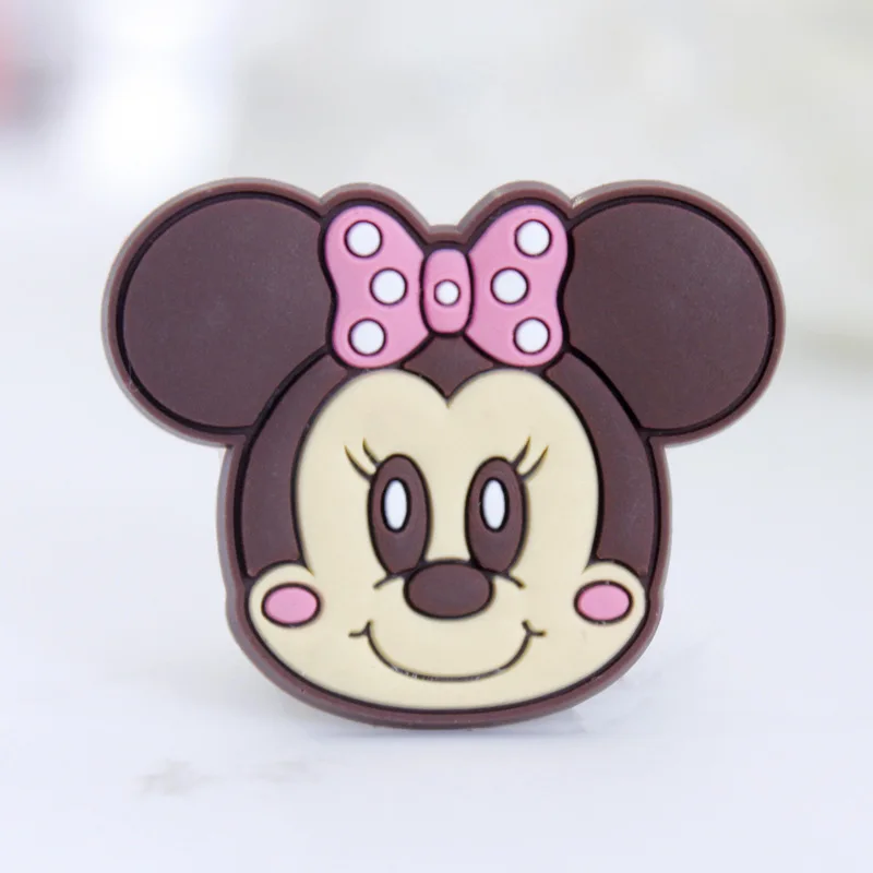 15Pcs/Lot PVC Cartoon Shoe Decorations Kawaii Mickey Minnie Shoe Charms Accessories Fit Children's Gifts/Croc/Wristband/JIBZ D36