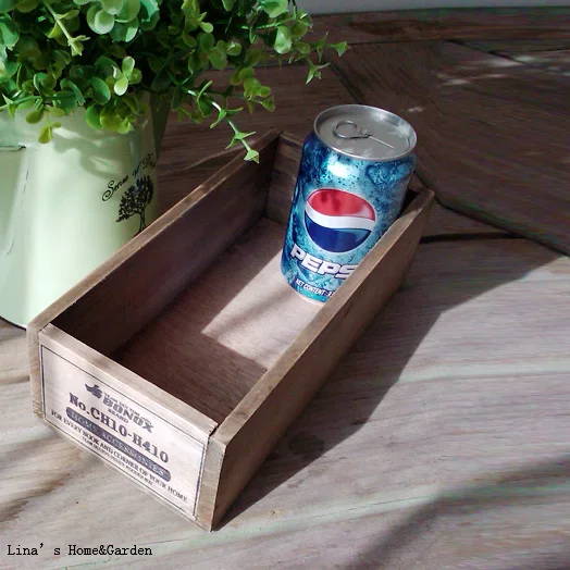 hand crafted solid fir rectangular mini vintage wood box (4)