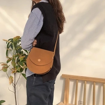

Brand Saddle Shoulder bag for women Crossbody Bags small PU Leather handbag female messenger bags Totes wallet bolsa Brown