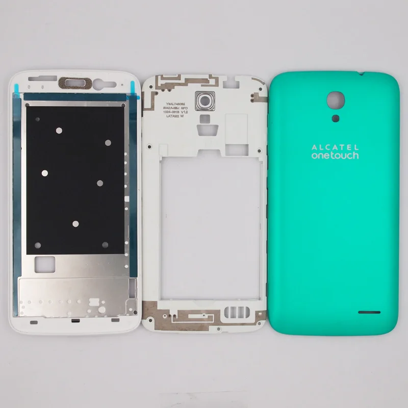 

BaanSam New Front Frame Single Card Middle Frame Battery Door Back Cover Housing Case For Alcatel Onetouch 5042 With Side Button