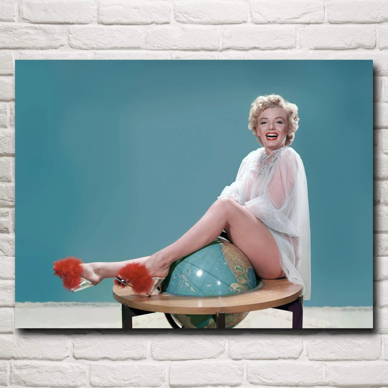 

Sexy Lady Marilyn Monroe Art Silk Fabric Poster Prints Home Wall Decor Pictures 12x16 18x24 24X32 Inches Free Shipping