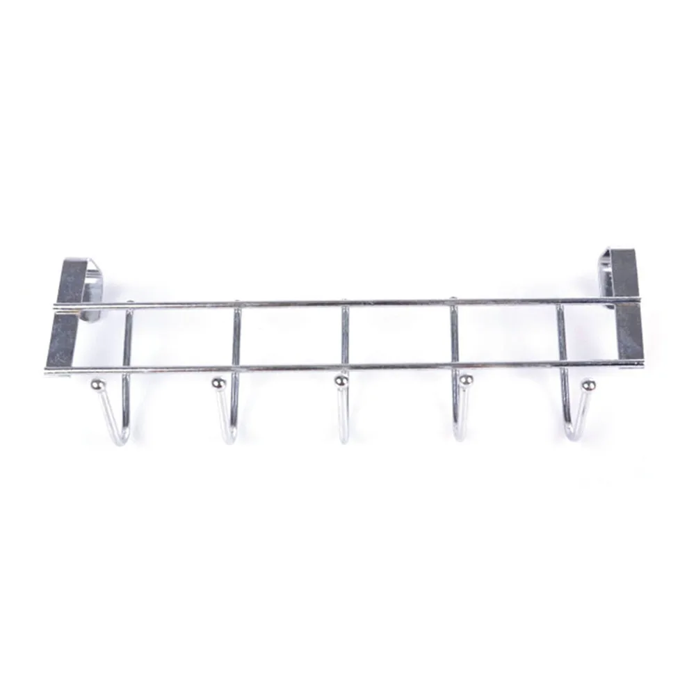 

Stainless Steel 5-Hook Towel Hat Coat Clothes Door Wall Hooks Bathroom Kitchen Organizer Hanger Hook