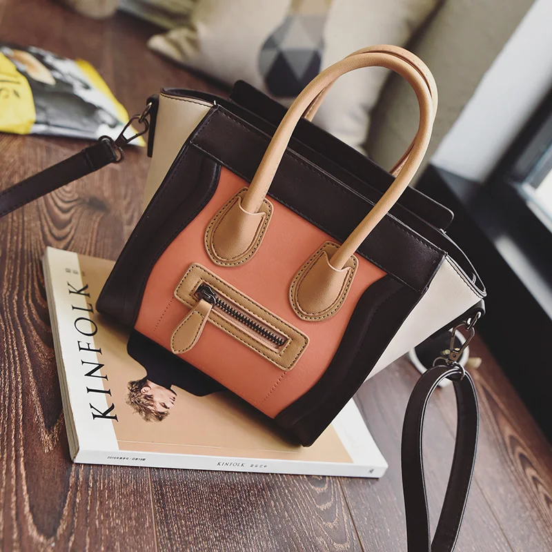 موهير 2016 ترابيز مبتسم حمل حقيبة الفاخرة بو الجلود المرأة حقيبة الكتف حقيبة المصمم الشهير crossbody الحويصلة