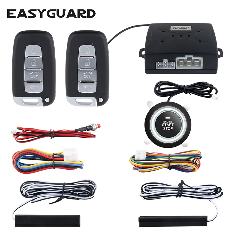 Aliexpress Com Buy Easyguard Pke Car Alarm System Remote Control 433mhz Push Button Power
