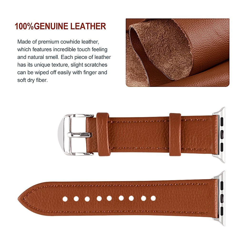 Eastar 3 Color Hot Sell Leather Watchband for Apple Watch Band Series 3/2/1 Sport Bracelet 42 mm 38 mm Strap For iwatch 4 Band Eastar 3 Color Hot Sell Leather Watchband for Apple Watch Band Series 3/2/1 Sport Bracelet 42 mm 38 mm Strap For iwatch 4 Band
