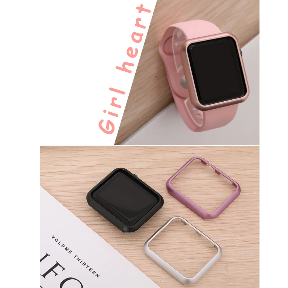 Cover for Apple watch Case 42mm 38mm iWatch band Aluminum Frame Metal Protective Bumper Apple watch 3/2/1 42/38 mm Accessories