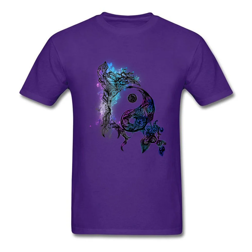 Zen Doodle Yin Yang Magenta Tops T Shirt Labor Day Round Collar Pure Cotton Boy T Shirt Classic Top T-shirts 2018 New Fashion Zen Doodle Yin Yang Magenta purple