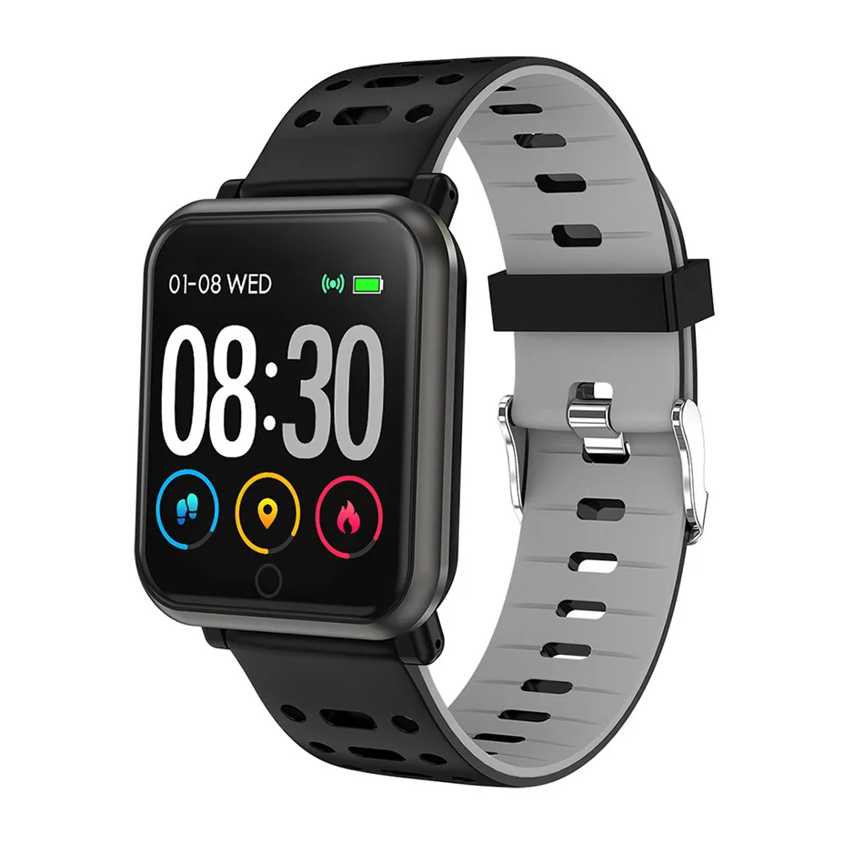 COLMI Смарт часы CP11 IP68 водонепроницаемый монитор сердечного ритма поддержка Бег Плавание для мужчин Smartwatch для iPhone Android телефон - Цвет: Черный