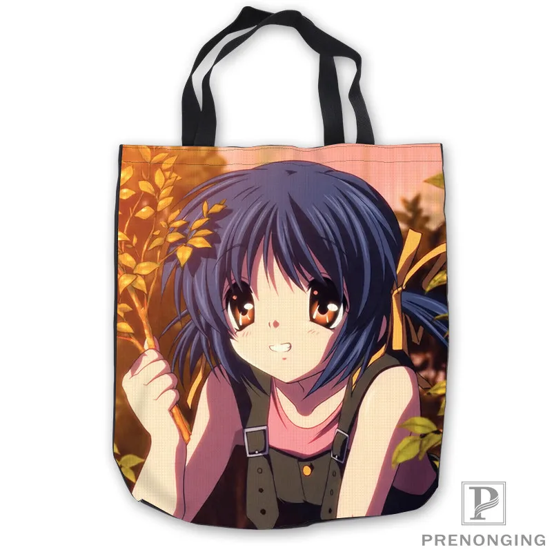 

Custom Canvas clannad-anime-girls-boy-Tote Shoulder Shopping Bag Casual Beach HandBag Daily Use Foldable Canvas #180713-03-26