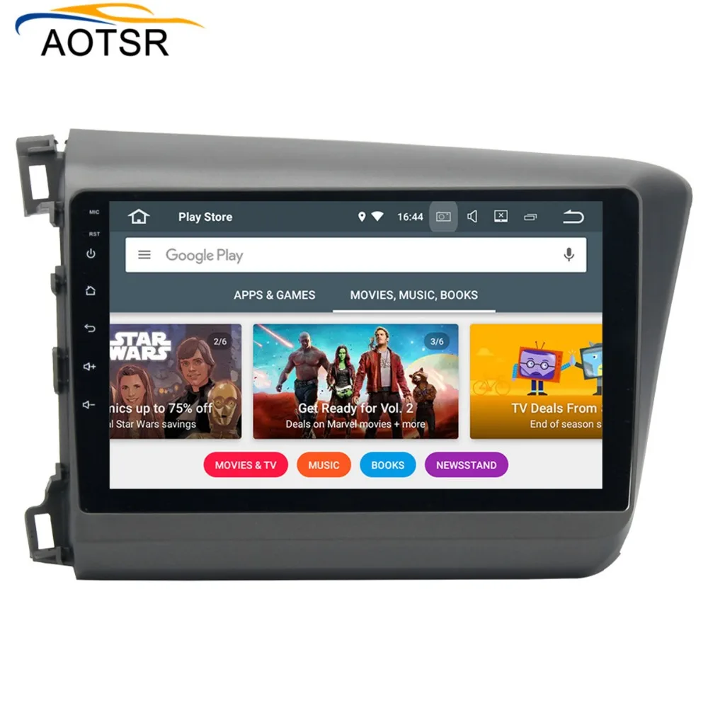 Best 2 din Android 8.0 Car multimedia player Radio head unit For Honda Civic 2012 2013 2014 gps navigation Stereo no dvd octa core 5