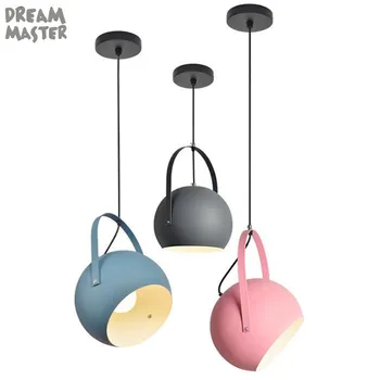 

Industrial nordic cafe bar restaurant pendant light, modern colorful metal shade E27 pendant lamp, single head dining room lamp