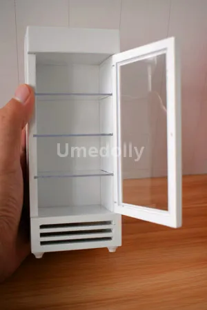 1 refrigerator white 1/12 мини кукольный домик Миниатюрный супермаркет магазин холодильник ролевые игры Кукла еда напитки мебель украшения аксессуары игрушки - Цвет: 1 refrigerator white