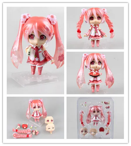 

Cute Nendoroid Anime Hatsune Miku Sakura Miku 10cm PVC Action Figure Collectible Model Toy Doll