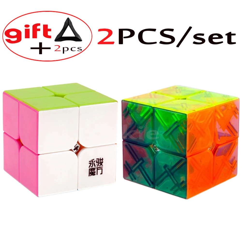 

2pcs/set 2 Layers Magic Cubes 2x2x2 Cube 2*2*2 YongJun YuPo Gift Cubo-stands Cubos Megico Professional Speed
