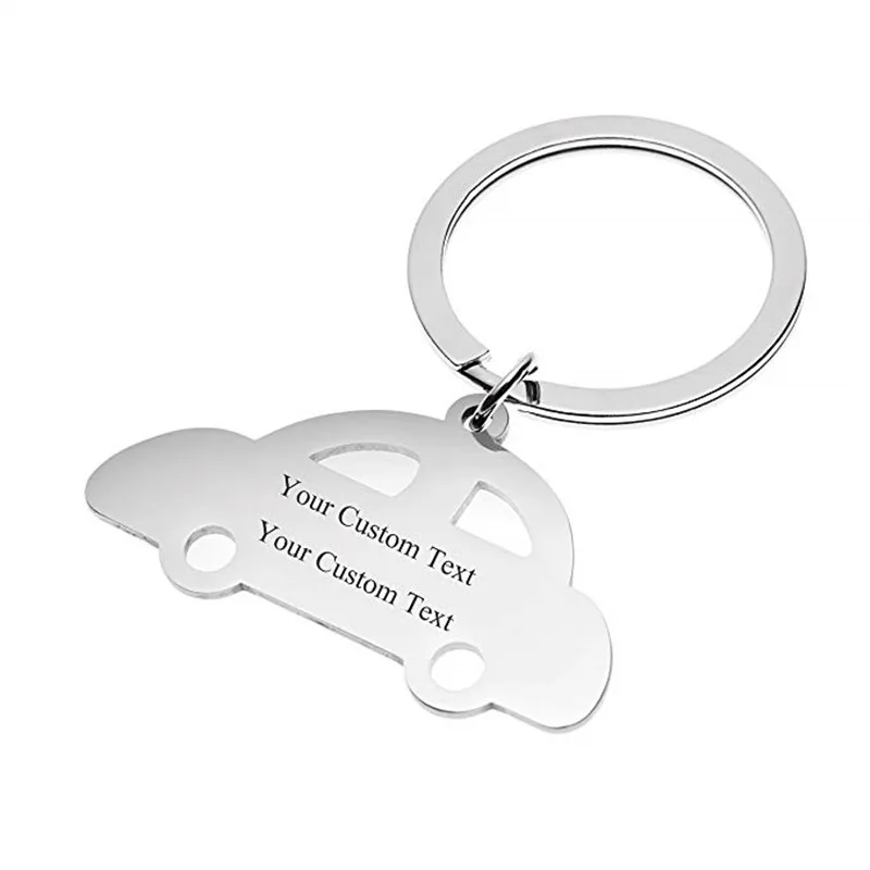 

Custom Keychain Car Shape Engraved Name Key Chain for Women Men Keychains Key Ring Bag Charm Personalize Mother's Day Jewelry