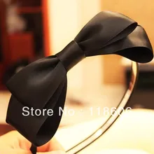 Большой тройной слоистой металла лук волос ободок повязка на голову